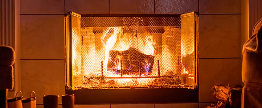 Mendota Hearth Landscape Fireplace Installation in Urbandale, Iowa