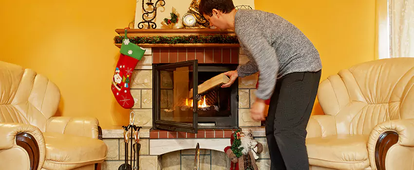 Rusted Metal Fireplace Restoration in Urbandale, Iowa